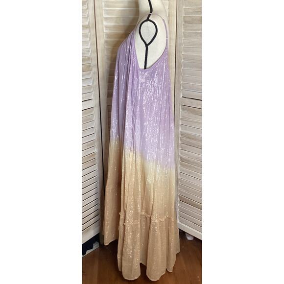 Debbie Katz South Beach Liliana Ombré Cotton Lurex Maxi Dress XL NWT - Picture 3 of 11